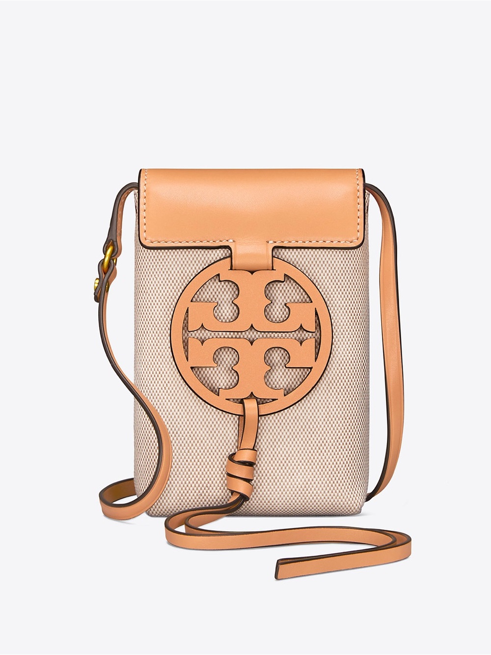 Tory Burch Two-Tone Beige and Light Pink Crossbody Phone Bag - Picture 2 of 4